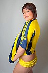 Soccer fan shows off her big boobs