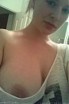 Selfshot pics of busty Danielle’s big areolas